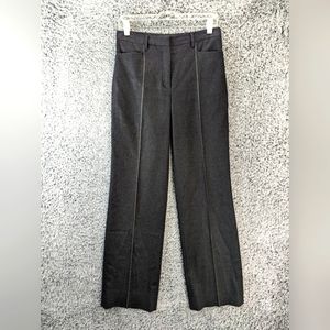 Salvatore Ferragamo Pants Women EUR 40 US 6 Black Trouser Wool Cashmere Straight